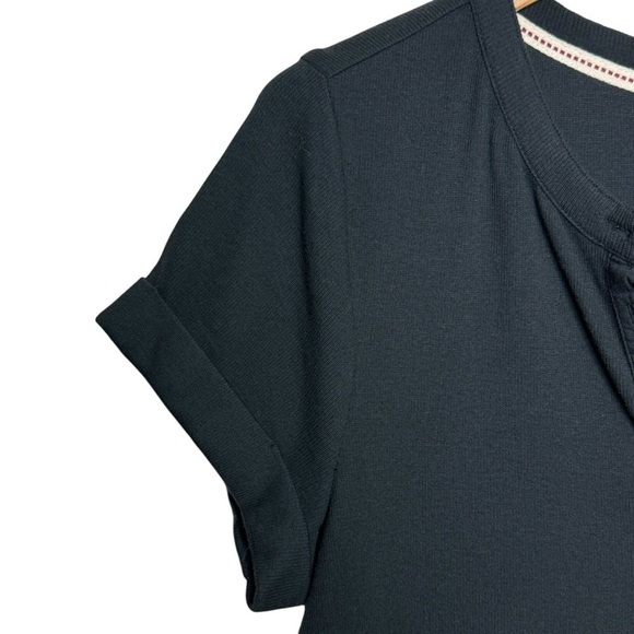 Pilcro The Andie Ribbed Henley Top Short-Sleeve Edition SZ: XL - Picture 5 of 13